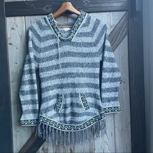 Hand made gray alpaca sweater size small